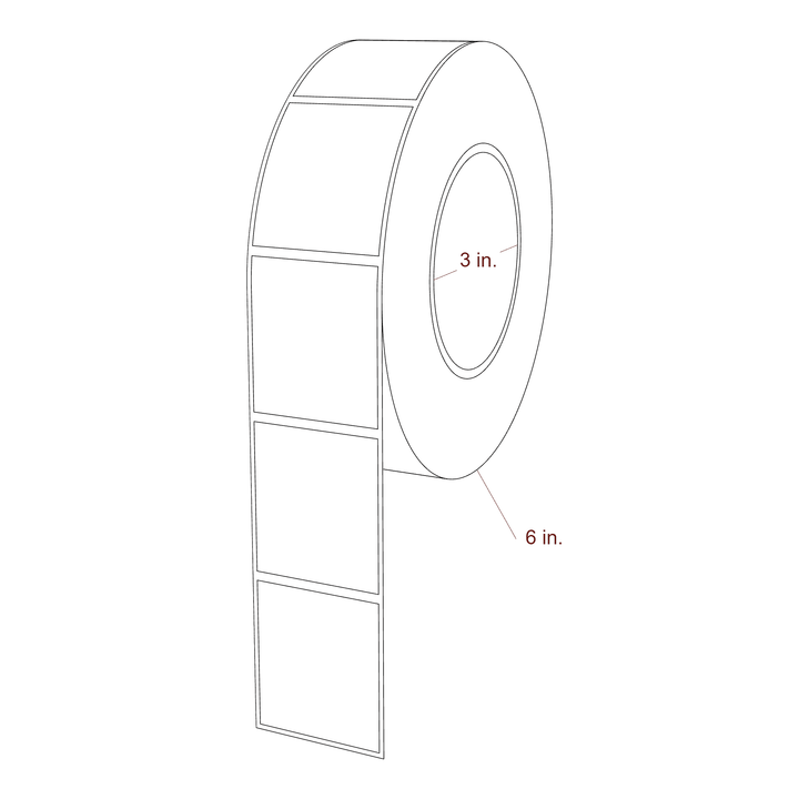 1.75" x 2" Rectangle Roll for Epson ColorWorks & Primera Printers; 1.75" x 2" Rectangle Label Diagram