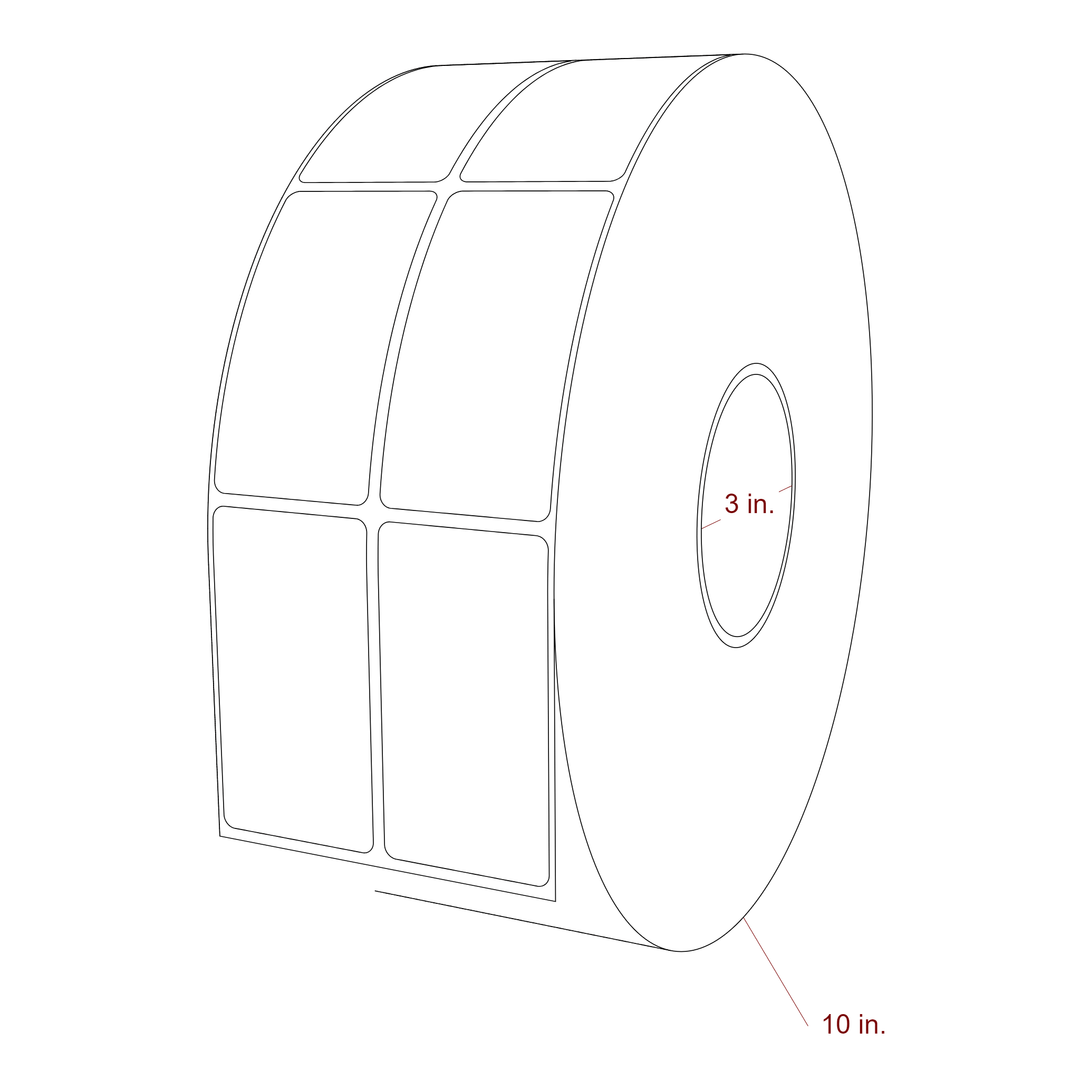 1.75" x 3.25" Inkjet Label Rolls | 2-Up | Fits Epson ColorWorks & Primera
