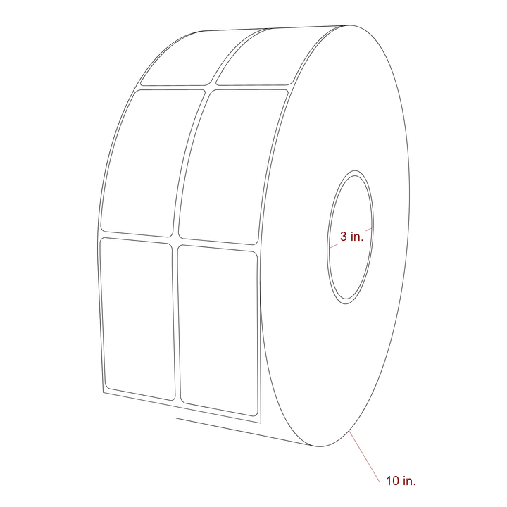 1.75" x 3.25" Inkjet Label Rolls | 2-Up | Fits Epson ColorWorks & Primera