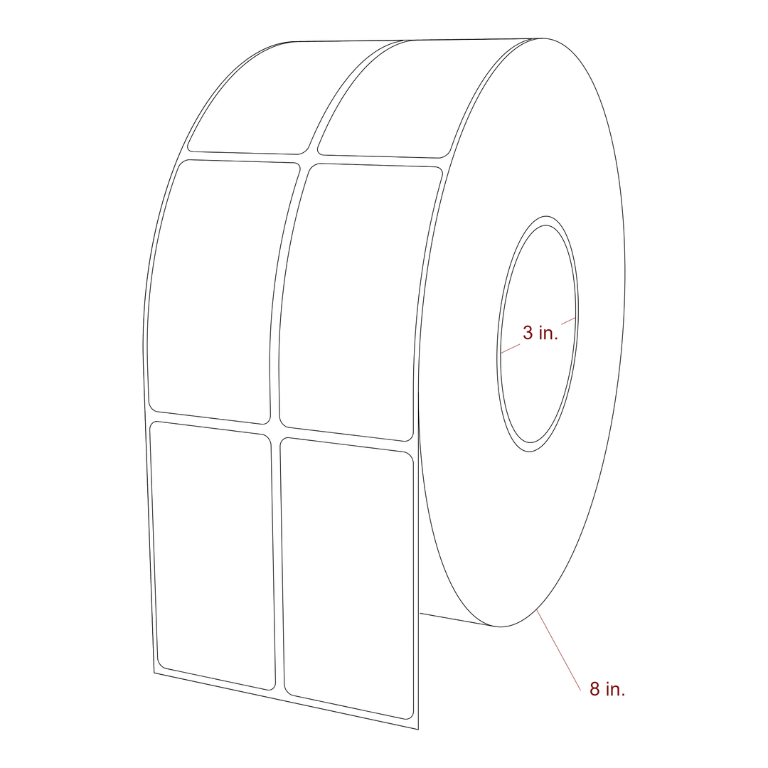 1.75" x 3.25" Inkjet Label Rolls | 2-Up | Fits Epson ColorWorks & Primera