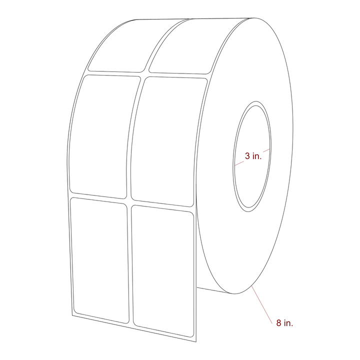 1.75" x 3.25" Inkjet Label Rolls | 2-Up | Fits Epson ColorWorks & Primera