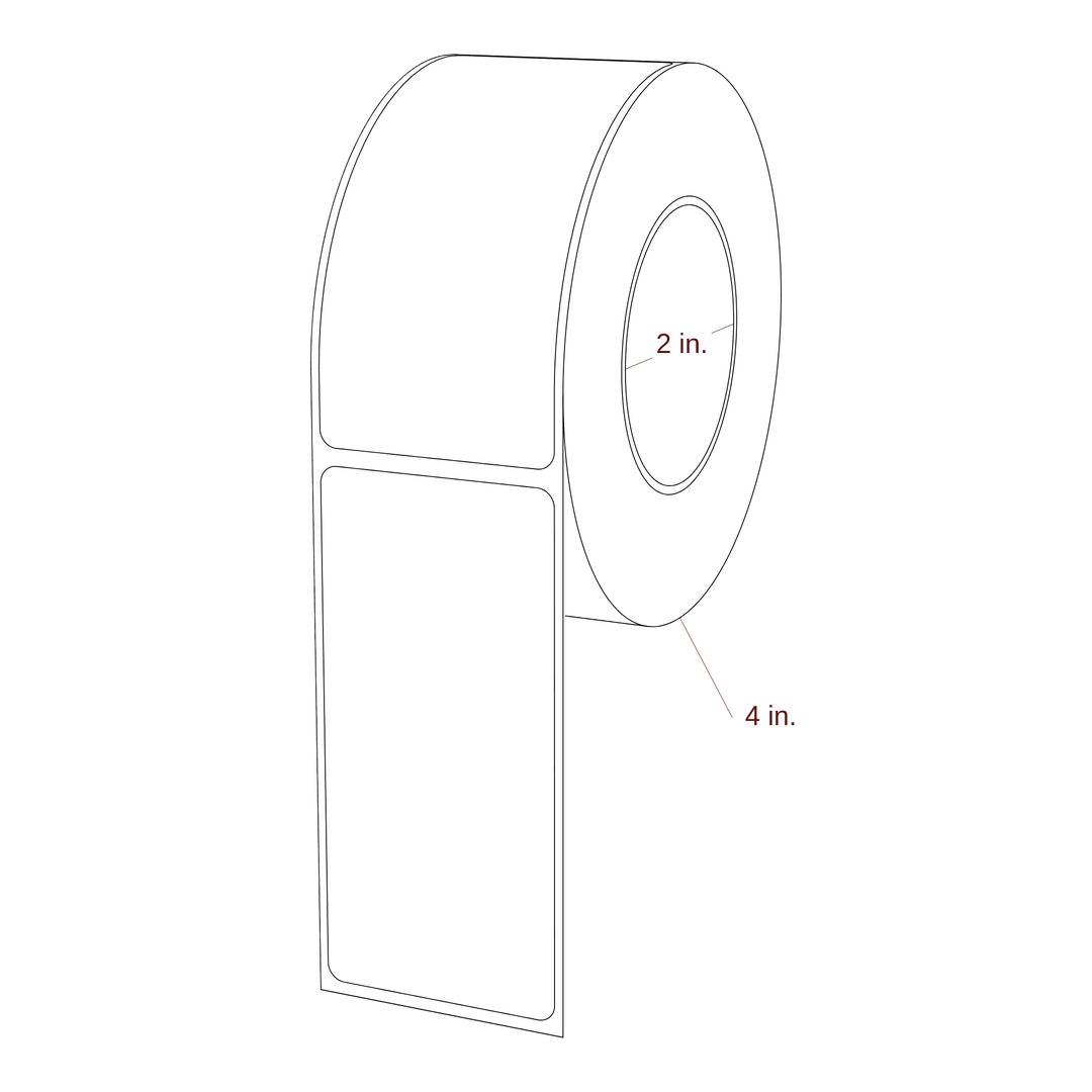 1.75" x 3.6875" Rectangle Roll for Epson ColorWorks & Primera Printers; 1.75" x 3.6875" Rectangle Label Diagram