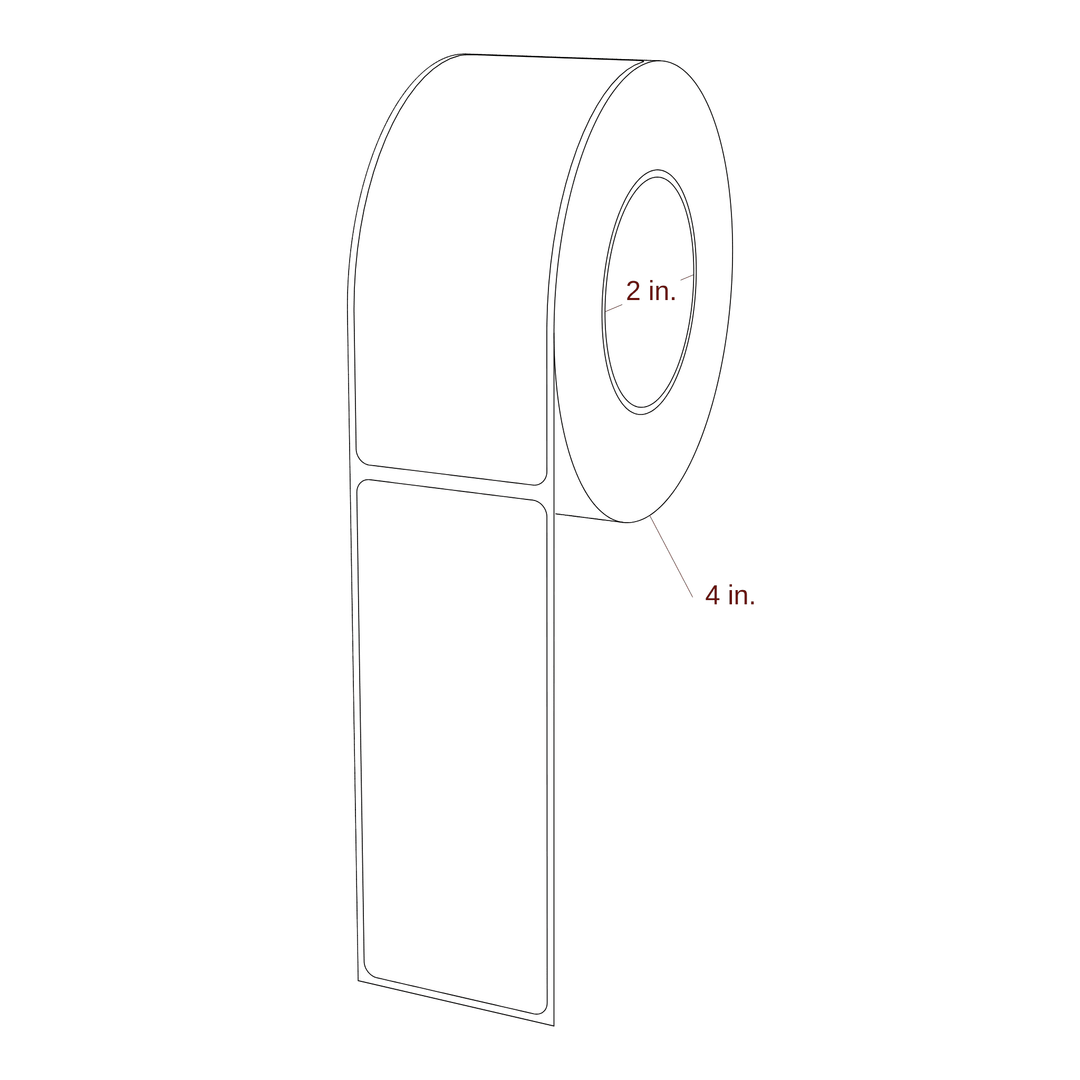 1.75" x 4.4375" Rectangle Roll for Epson ColorWorks & Primera Printers; 1.75" x 4.4375" Rectangle Label Diagram