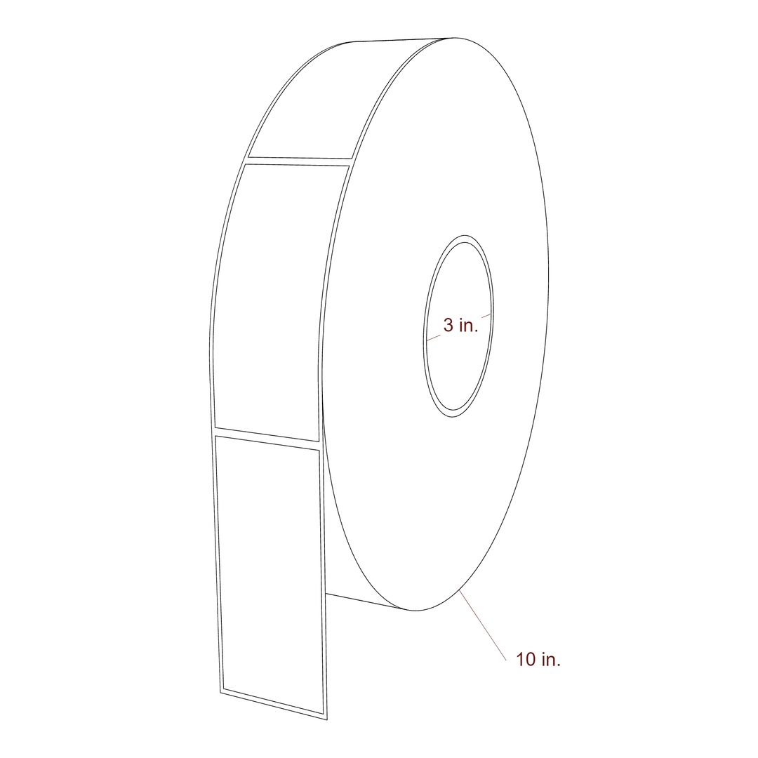 1.75" x 4" Rectangle Roll for Inkjet Printers; 1.75" x 4" Rectangle Label Diagram