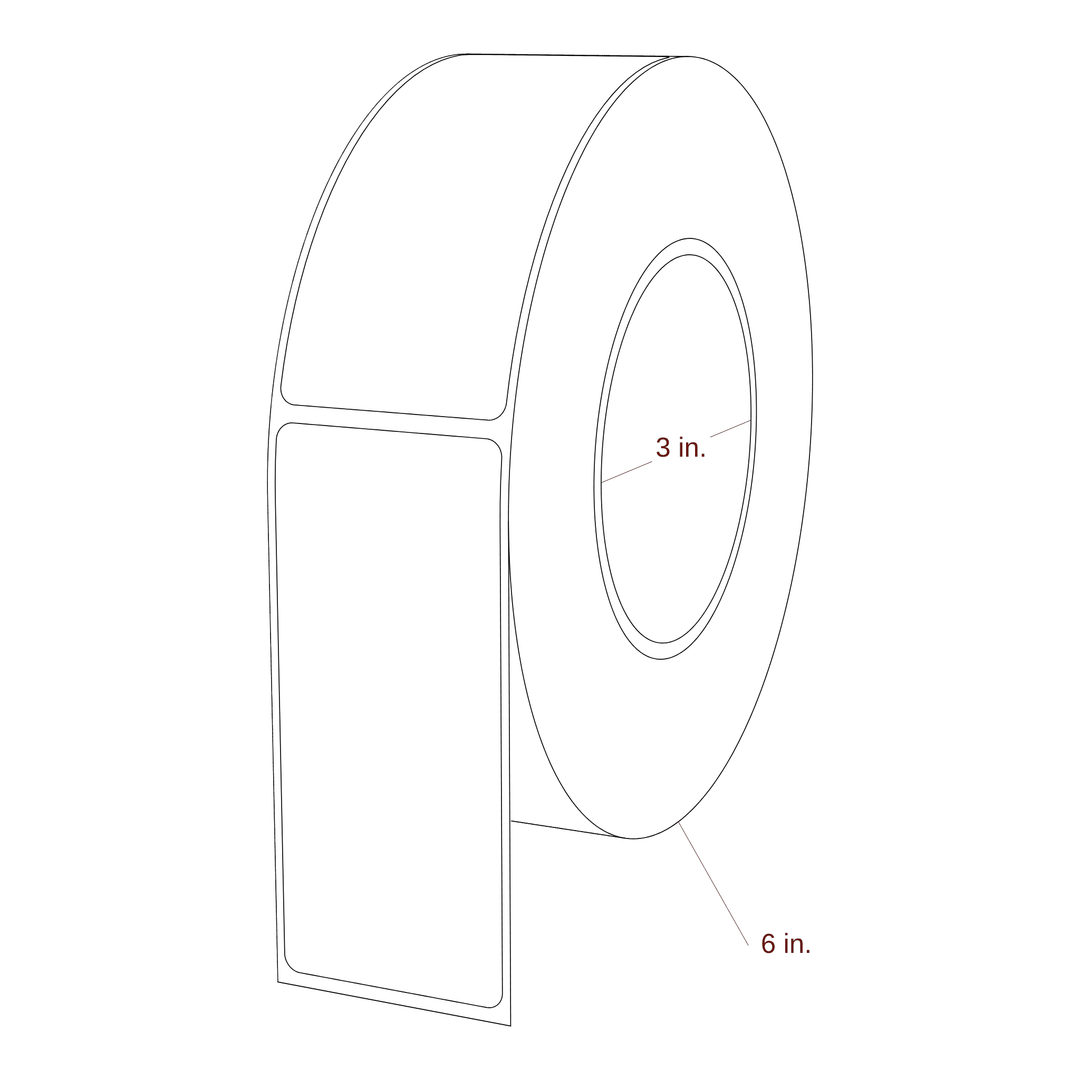 1.75" x 4" Rectangle Roll for Epson ColorWorks & Primera Printers; 1.75" x 4" Rectangle Label Diagram