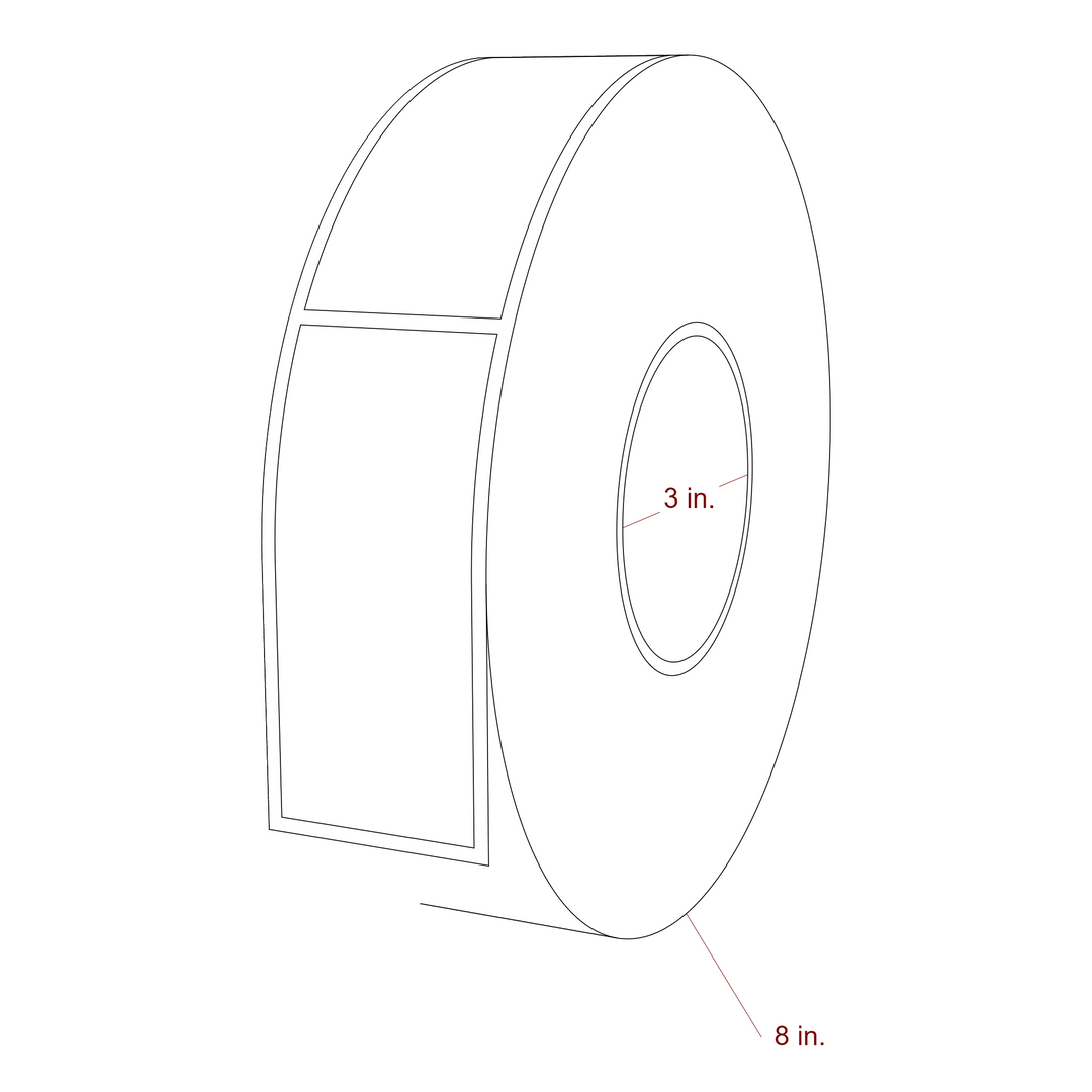 1.75" x 4" Rectangle Roll for Epson ColorWorks Printers; 1.75" x 4" Rectangle Label Diagram