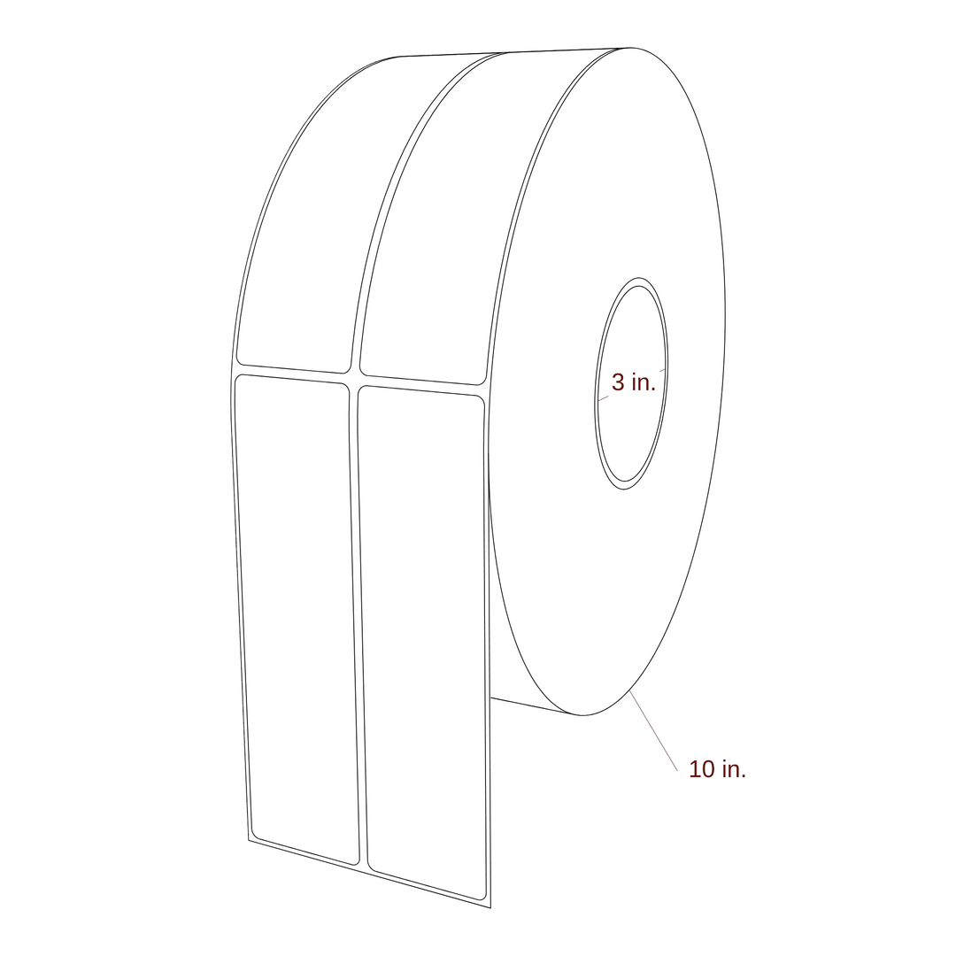 1.75" x 6.5" Inkjet Label Rolls | 2-Up | Fits Epson ColorWorks & Primera