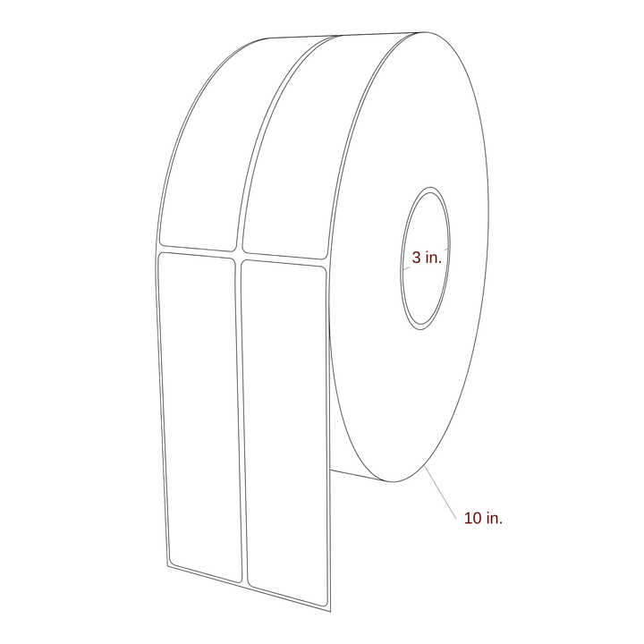 1.75" x 6.5" Inkjet Label Rolls | 2-Up | Fits Epson ColorWorks & Primera