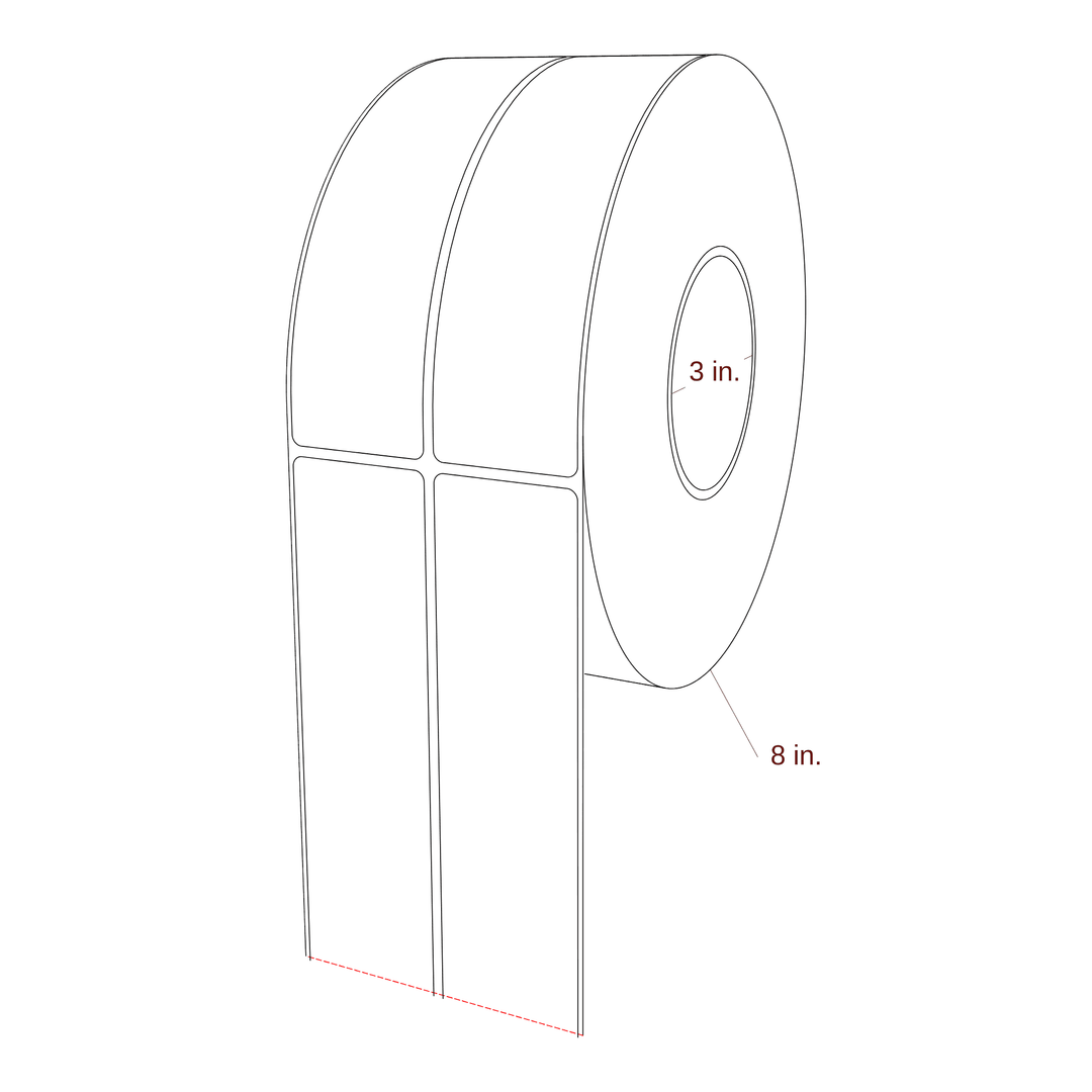 1.75" x 6.5" Inkjet Label Rolls | 2-Up | Fits Epson ColorWorks & Primera