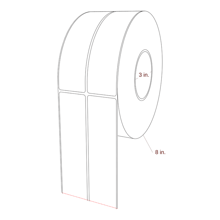 1.75" x 6.5" Inkjet Label Rolls | 2-Up | Fits Epson ColorWorks & Primera