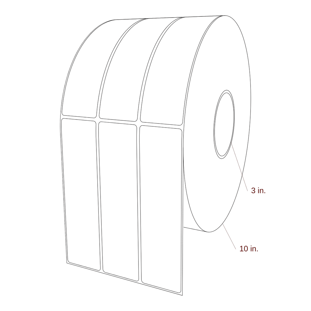 1.75" x 6.5" Inkjet Label Rolls | 3-Up | Fits Epson ColorWorks & Primera