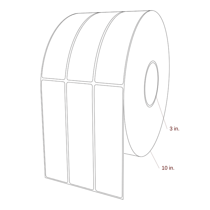 1.75" x 6.5" Inkjet Label Rolls | 3-Up | Fits Epson ColorWorks & Primera
