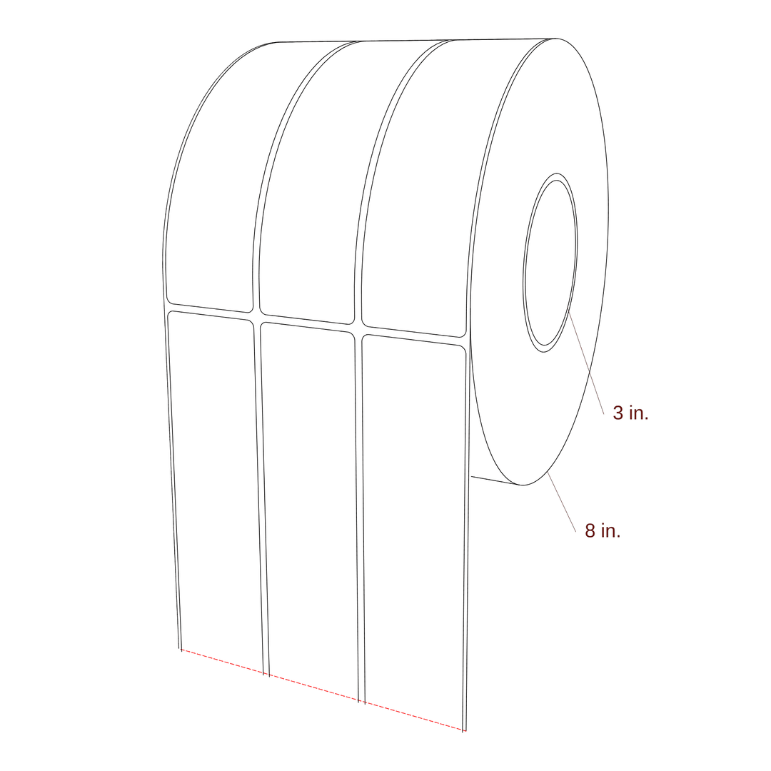 1.75" x 6.5" Inkjet Label Rolls | 3-Up | Fits Epson ColorWorks & Primera