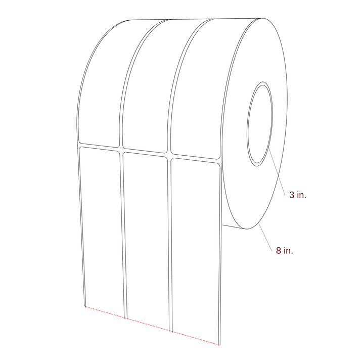 1.75" x 6.5" Inkjet Label Rolls | 3-Up | Fits Epson ColorWorks & Primera