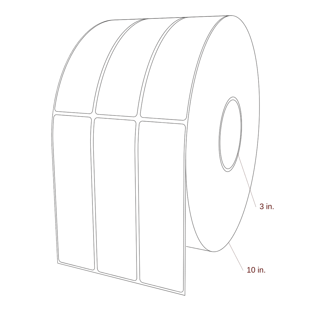 1.75" x 6" Inkjet Label Rolls | 3-Up | Fits Epson ColorWorks & Primera