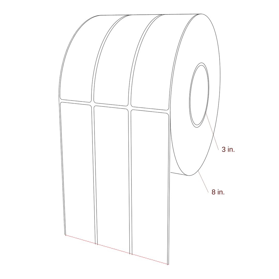 1.75" x 6" Inkjet Label Rolls | 3-Up | Fits Epson ColorWorks & Primera