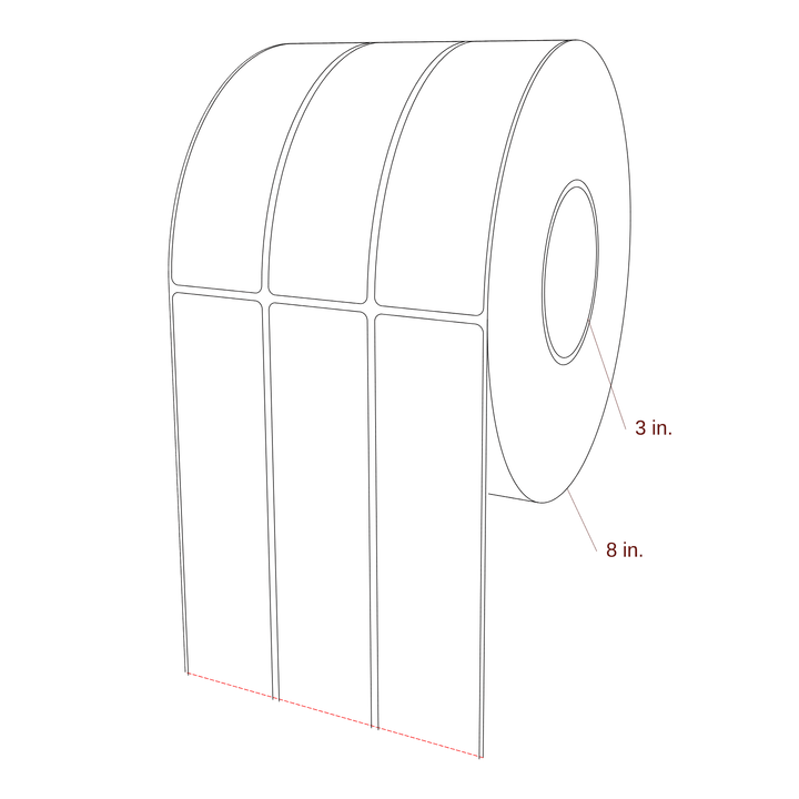 1.75" x 6" Inkjet Label Rolls | 3-Up | Fits Epson ColorWorks & Primera