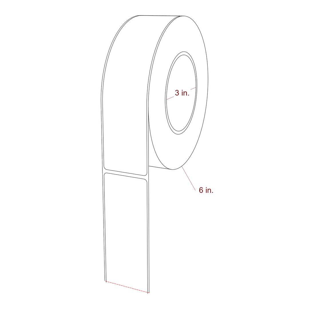 1.75" x 7.125" Rectangle Roll for Epson ColorWorks & Primera Printers; 1.75" x 7.125" Rectangle Label Diagram