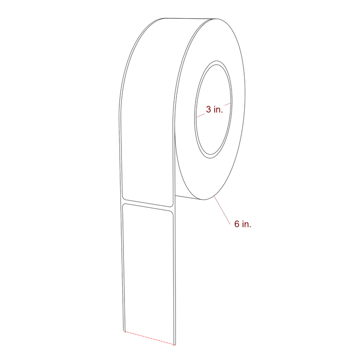 1.75" x 7.125" Rectangle Roll for Epson ColorWorks & Primera Printers; 1.75" x 7.125" Rectangle Label Diagram