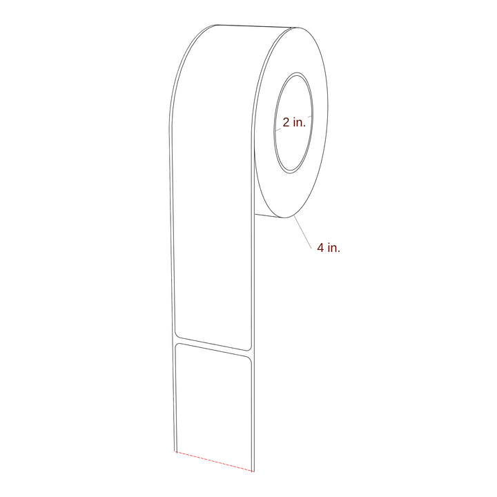 1.75" x 7.5" Rectangle Roll for Epson ColorWorks & Primera Printers; 1.75" x 7.5" Rectangle Label Diagram