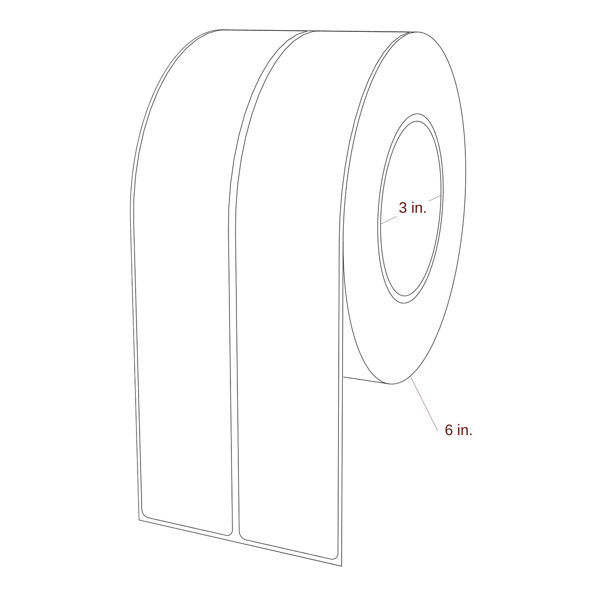 1.75" x 9.75" Rectangle Roll for Epson ColorWorks & Primera Printers; 1.75" x 9.75" Rectangle Label Diagram