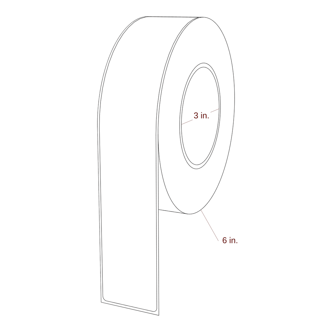 1.75" x 9.75" Rectangle Roll for Epson ColorWorks & Primera Printers; 1.75" x 9.75" Rectangle Label Diagram