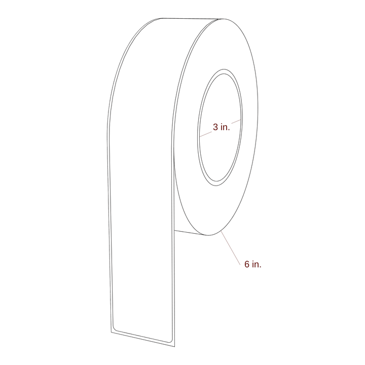 1.75" x 9.75" Rectangle Roll for Epson ColorWorks & Primera Printers; 1.75" x 9.75" Rectangle Label Diagram