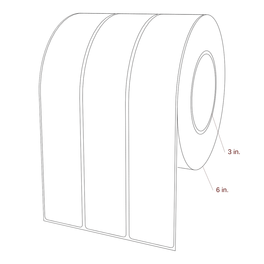 1.75" x 9.75" Rectangle Roll for Epson ColorWorks & Primera Printers; 1.75" x 9.75" Rectangle Label Diagram