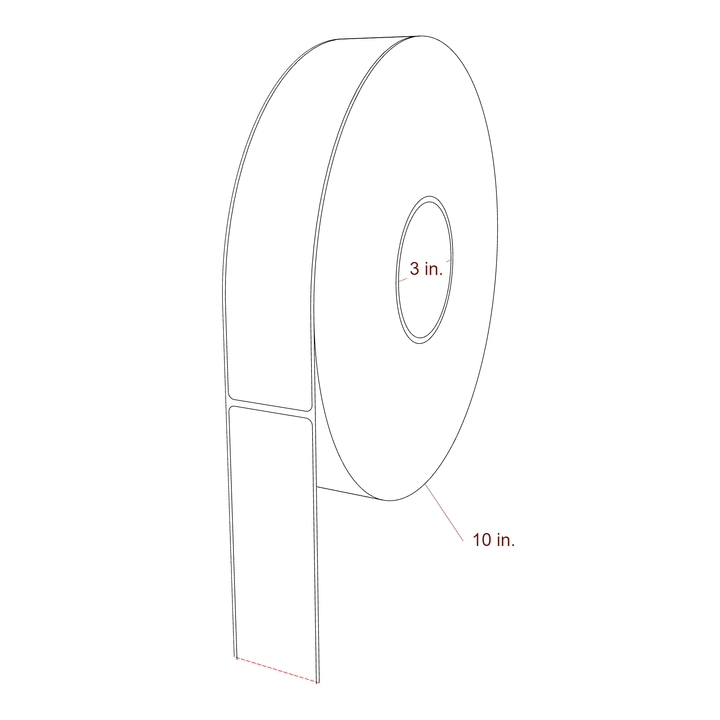 1.75" x 9" Inkjet Label Rolls | Fits Epson ColorWorks
