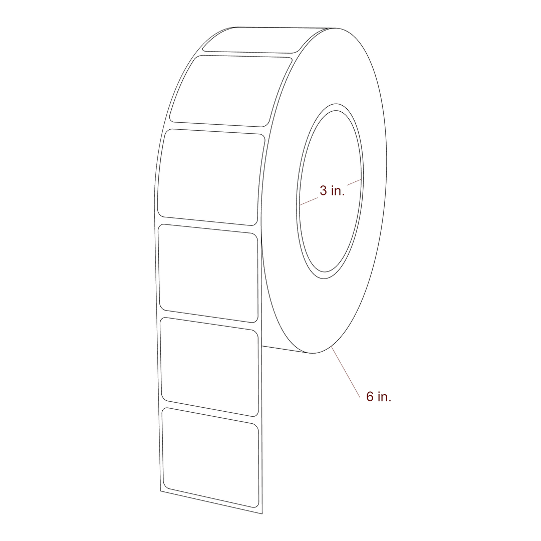 1.875" x 1.5" Rectangle Roll for Epson ColorWorks & Primera Printers; 1.875" x 1.5" Rectangle Label Diagram