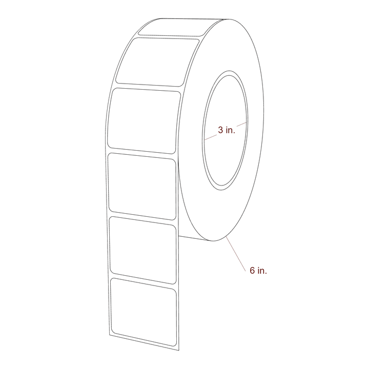 1.875" x 1.5" Rectangle Roll for Epson ColorWorks & Primera Printers; 1.875" x 1.5" Rectangle Label Diagram