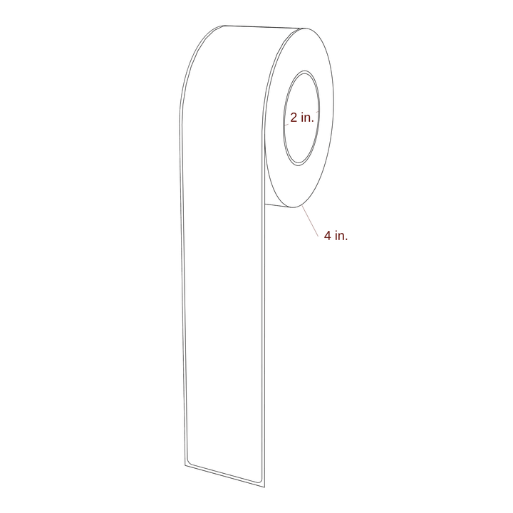 1.875" x 11" Rectangle Roll for Epson ColorWorks & Primera Printers; 1.875" x 11" Rectangle Label Diagram