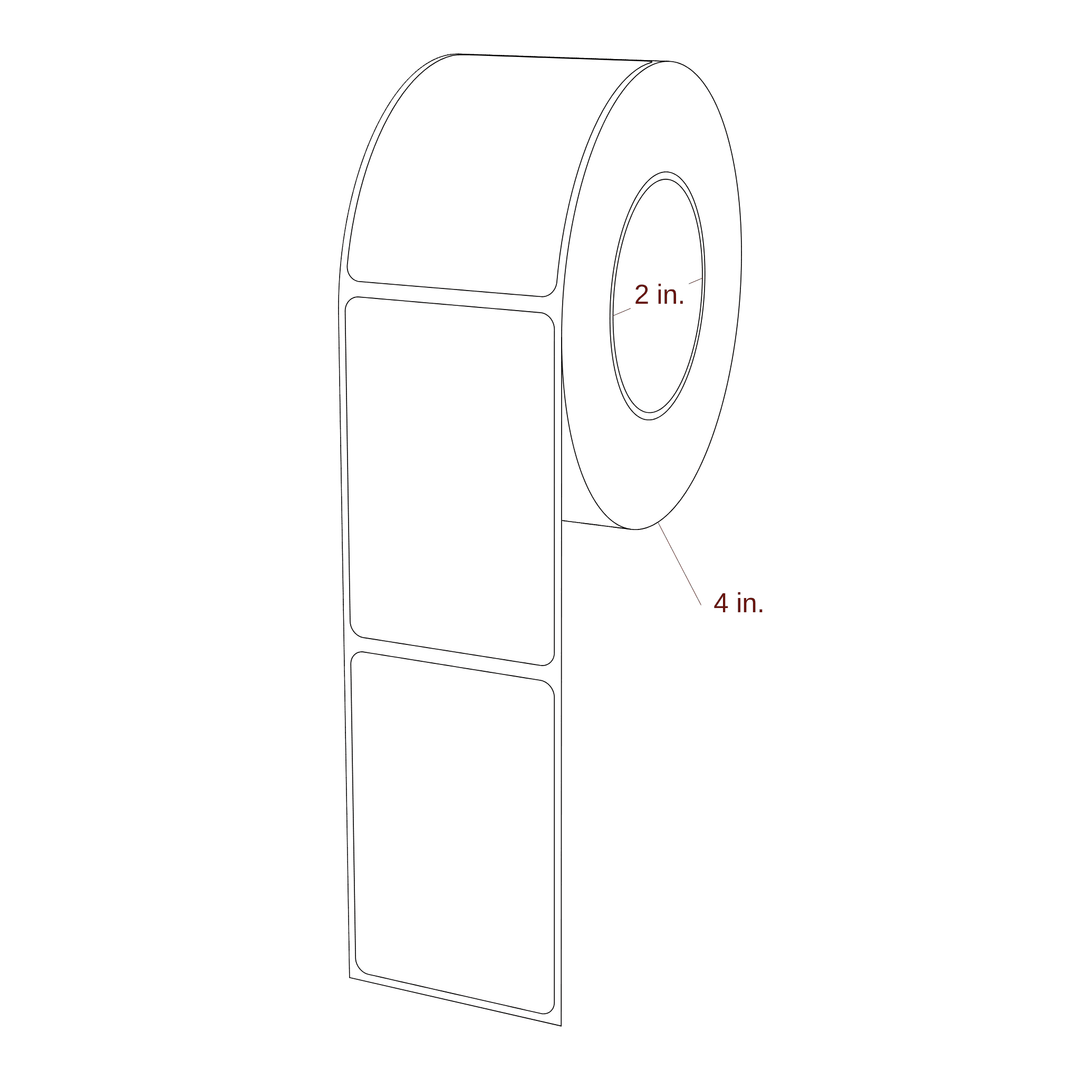 1.875" x 2.875" Rectangle Roll for Epson ColorWorks & Primera Printers; 1.875" x 2.875" Rectangle Label Diagram