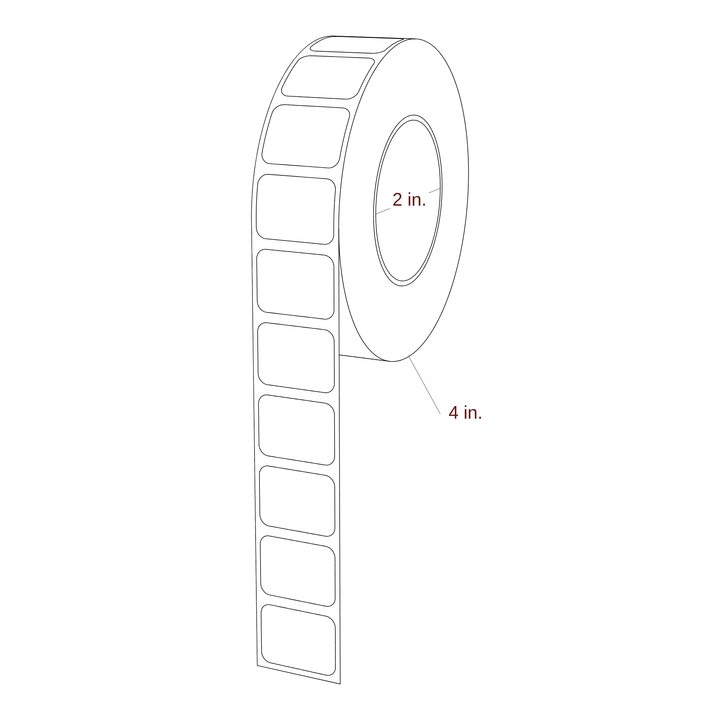 1" x 0.75" Rectangle Roll for Epson ColorWorks & Primera Printers; 1" x 0.75" Rectangle Label Diagram
