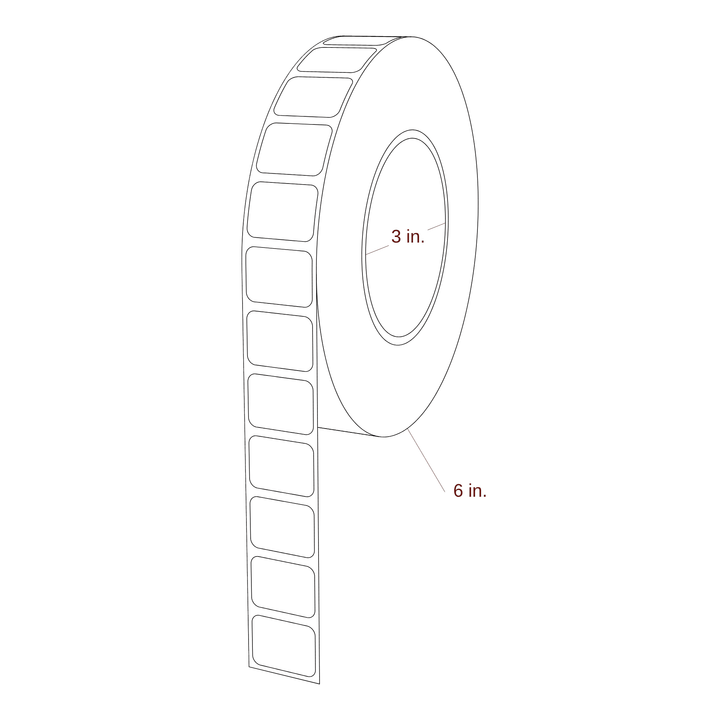 1" x 0.75" Inkjet Label Rolls | Fits Epson ColorWorks & Primera