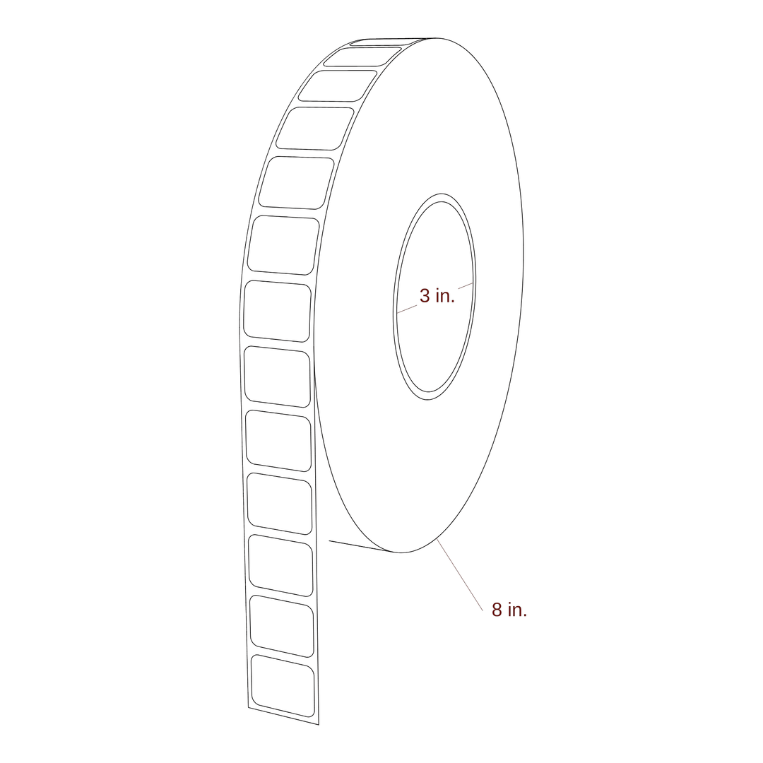 1" x 0.75" Inkjet Label Rolls | Fits Epson ColorWorks & Primera