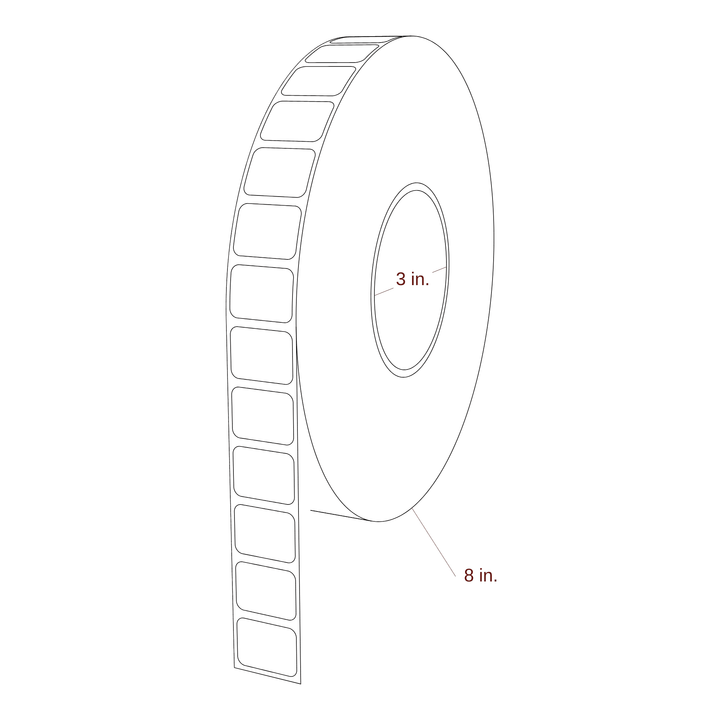 1" x 0.75" Inkjet Label Rolls | Fits Epson ColorWorks & Primera