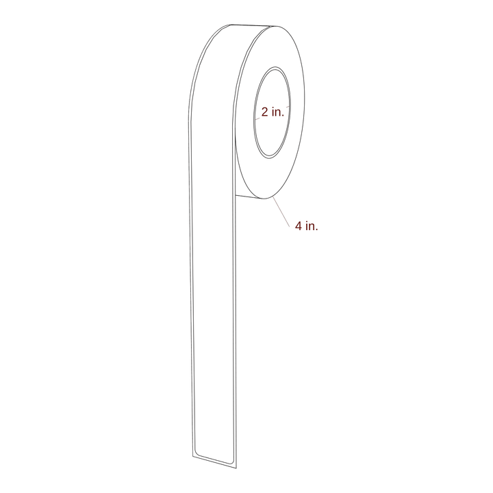 1" x 11" Rectangle Roll for Epson ColorWorks & Primera Printers; 1" x 11" Rectangle Label Diagram
