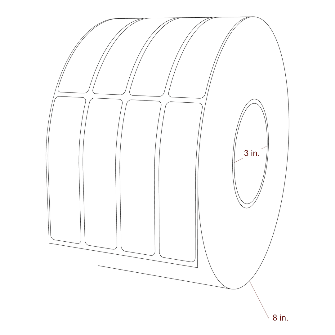 1" x 4" Inkjet Label Rolls | 4-Up | Fits Epson ColorWorks & Primera