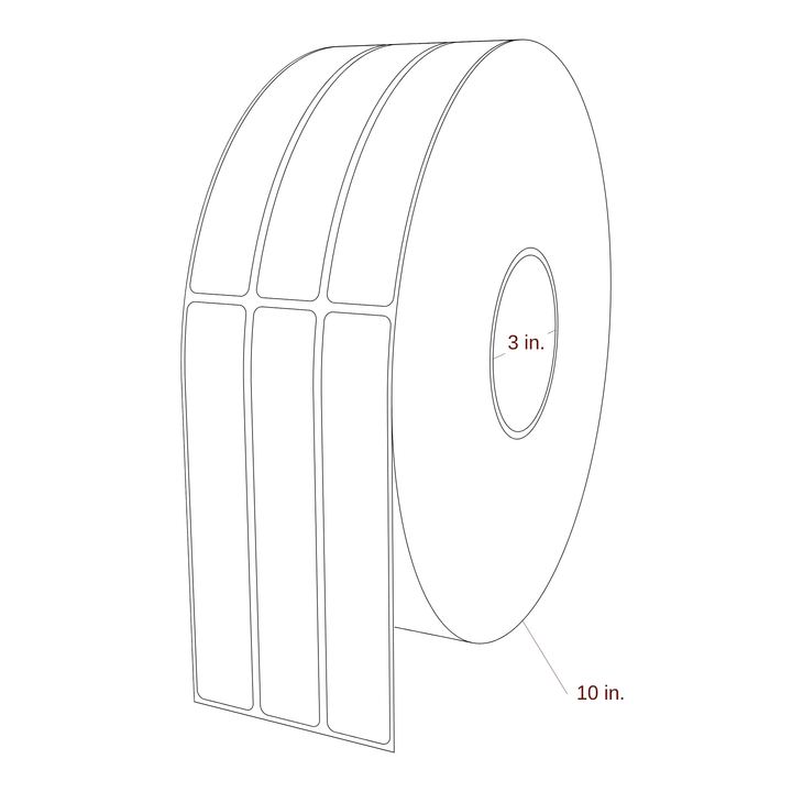 1" x 6" Inkjet Label Rolls | 3-Up | Fits Epson ColorWorks & Primera