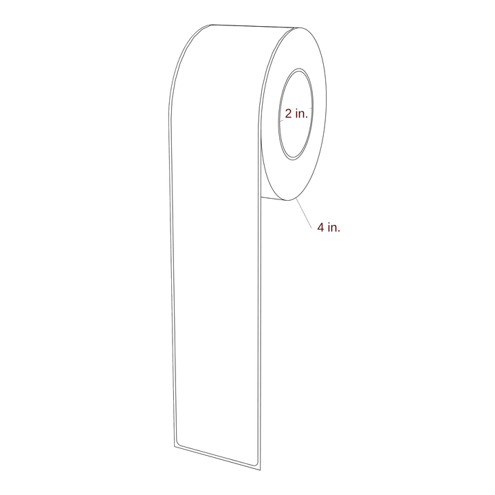 2.125" x 11" Rectangle Roll for Epson ColorWorks, VIPColor & Primera Printers; 2.125" x 11" Rectangle Label Diagram