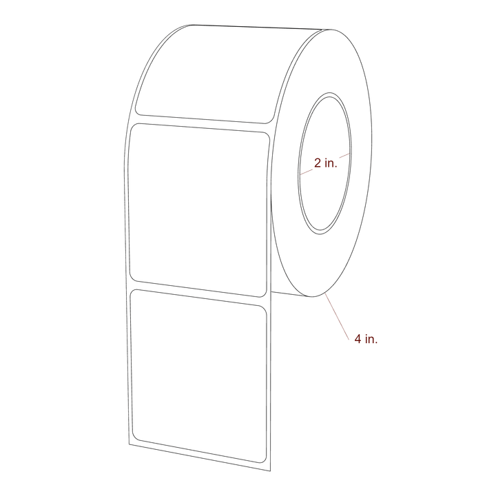 2.1875" x 2.3125" Rectangle Roll for Epson ColorWorks, VIPColor & Primera Printers; 2.1875" x 2.3125" Rectangle Label Diagram