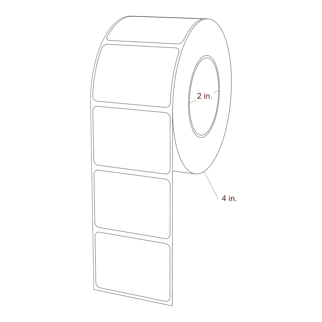 2.1" x 1.5" Rectangle Roll for Epson ColorWorks, VIPColor & Primera Printers; 2.1" x 1.5" Rectangle Label Diagram
