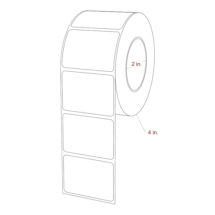 2.1" x 1.5" Rectangle Roll for Epson ColorWorks, VIPColor & Primera Printers; 2.1" x 1.5" Rectangle Label Diagram