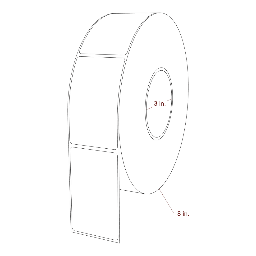 2.1" x 3.5" Rectangle Roll for Epson ColorWorks & VIPColor Printers; 2.1" x 3.5" Rectangle Label Diagram