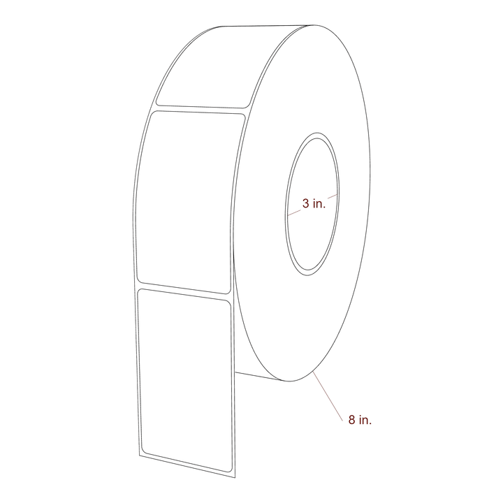 2.1" x 3.5" Rectangle Roll for Epson ColorWorks & VIPColor Printers; 2.1" x 3.5" Rectangle Label Diagram