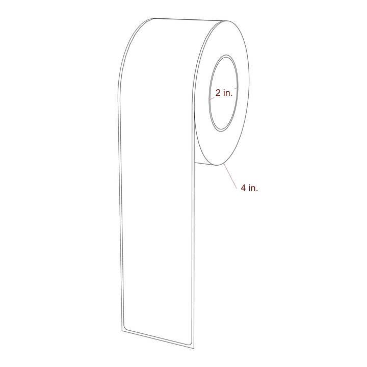 2.1" x 9.75" Rectangle Roll for Epson ColorWorks, VIPColor & Primera Printers; 2.1" x 9.75" Rectangle Label Diagram