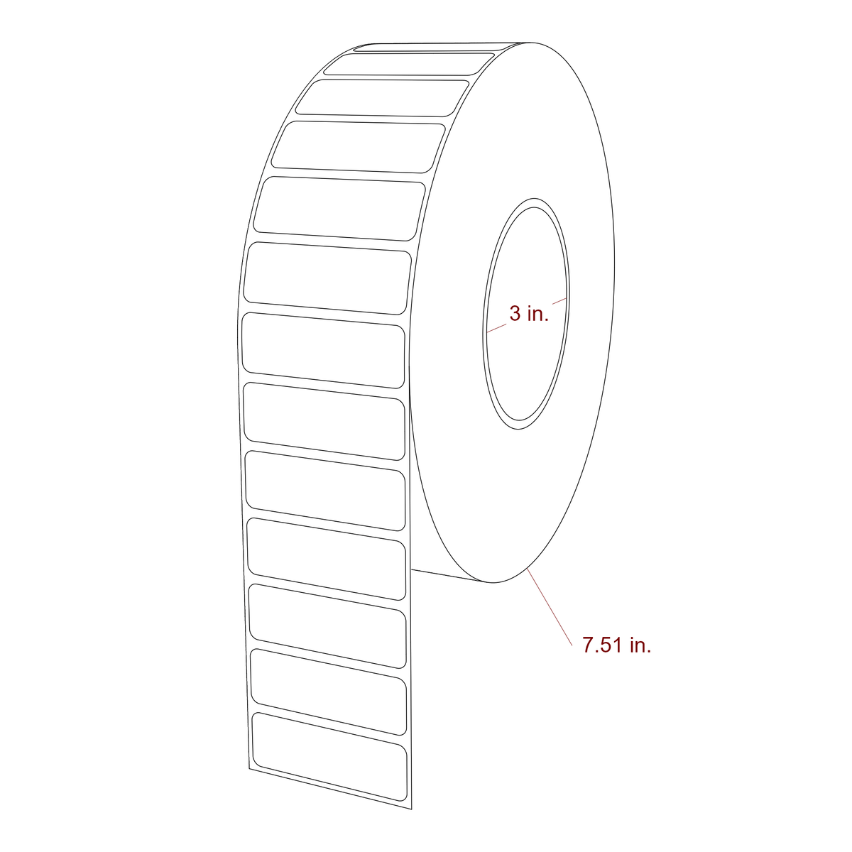 Direct Thermal Label Rolls - Multiple Sizes - Label Roll Company ...