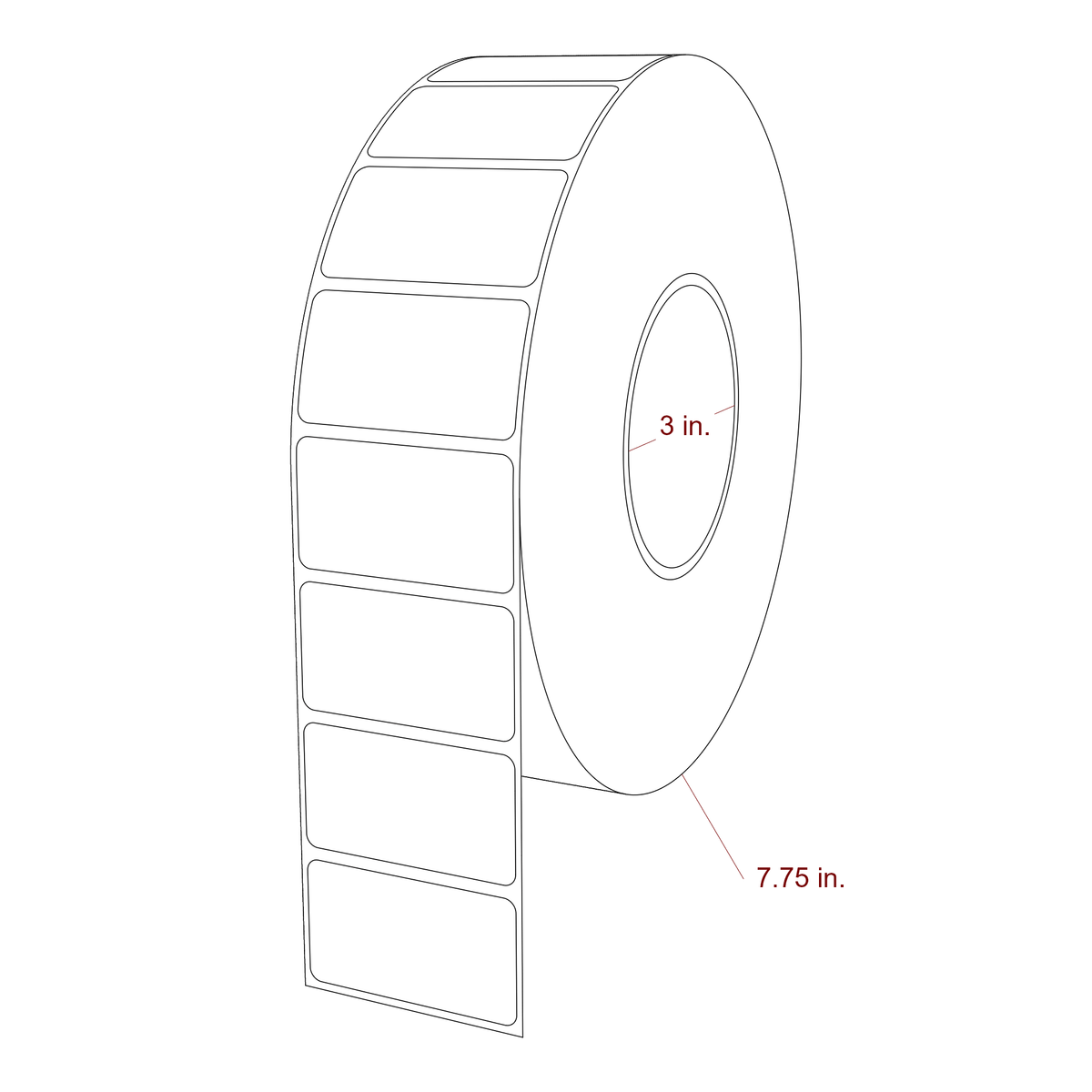 Direct Thermal Label Rolls - Multiple Sizes - Label Roll Company ...