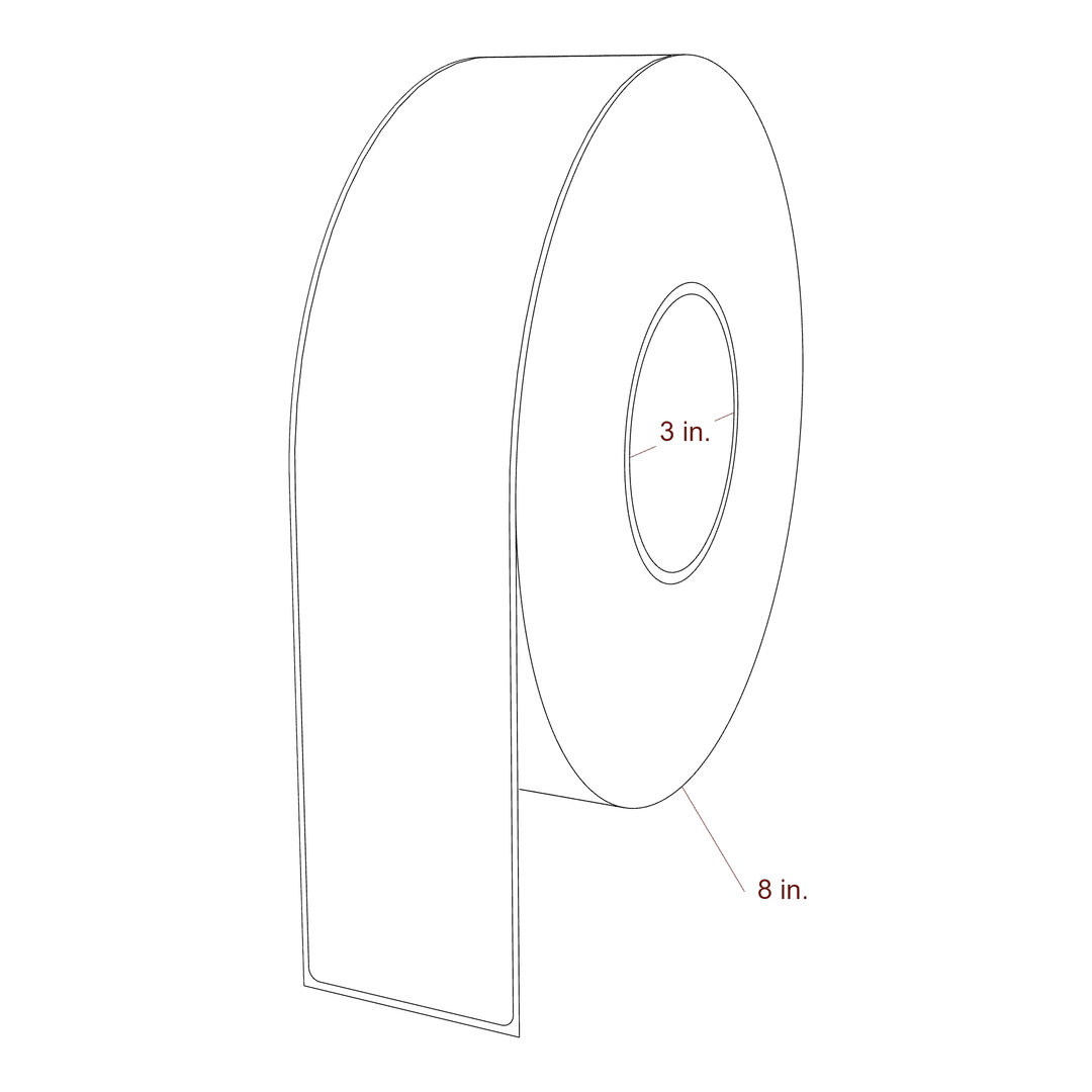 2.25" x 11" Rectangle Roll for Epson ColorWorks & VIPColor Printers; 2.25" x 11" Rectangle Label Diagram